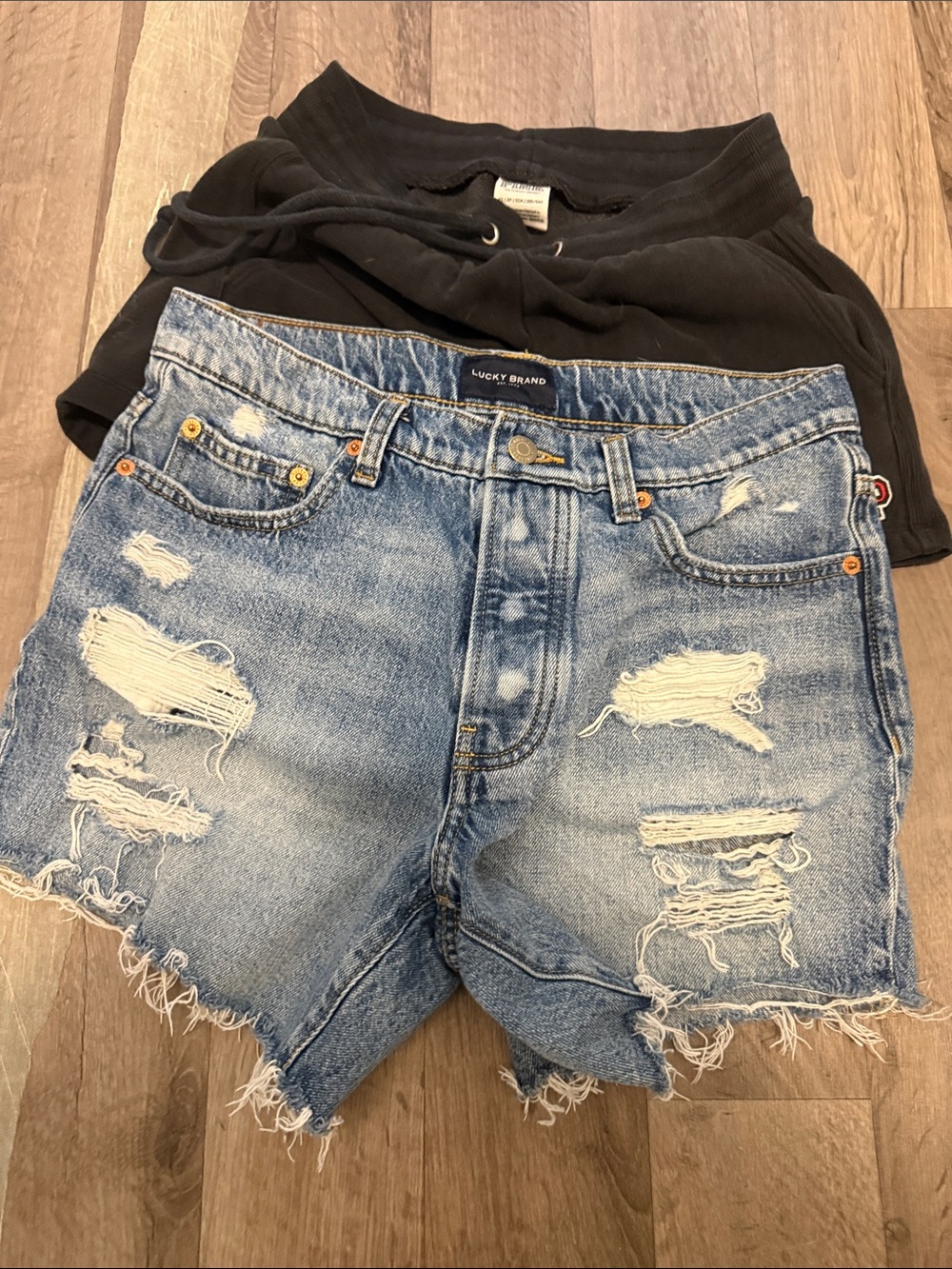 Lucky Brand Light Blue Distressed Denim Cutoff Shortsu bando chort 2 pis hot PRI